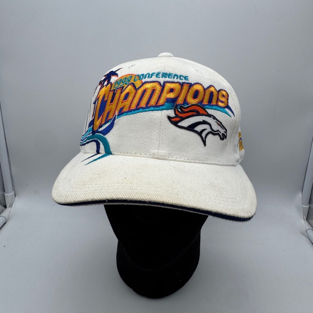 Vintage 90s Denver Broncos Sports Specialties Hat Cap NFL 1998‎ Conference